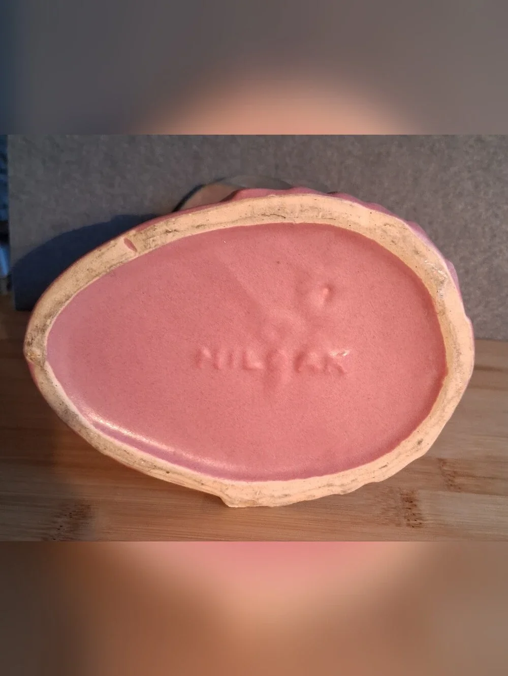 Vintage Niloak Pottery Dusty Pink Swan Vase Planter Circa 1920’s-40’s